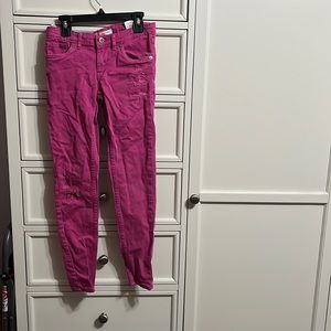 Pink Levi super skinny jeans